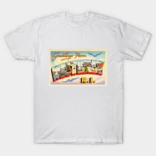 Greetings from Westerly, Rhode Island - Vintage Large Letter Postcard T-Shirt